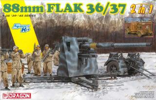 Dragon - 88mm FlaK 36/37 (2 v 1), Model Kit 6923, 1/35