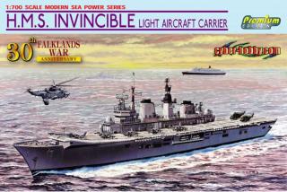 Dragon -  HMS INVINCIBLE (FALKLANDS WAR), Model Kit loď 7128, 1/700