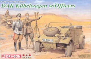 Dragon - KdF 82 Kübelwagen s důstojníky, Deutsches Afrika Korps, Model Kit 6364, 1/35