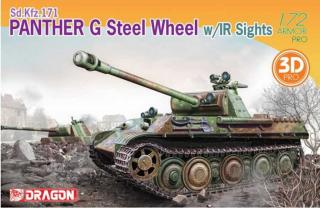 Dragon -  Panther G Steel Wheel w/IR Sights, Model Kit tank 7697, 1/72