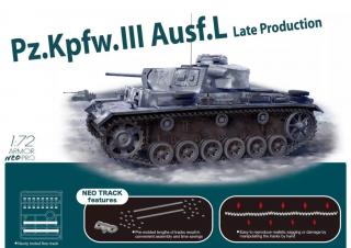 Dragon -  Pz.Kpfw.III Ausf.L Late Production w/Neo Track, Model Kit tank 7645, 1/72