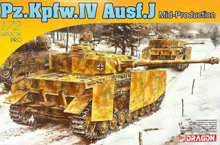 Dragon -  Pz.Kpfw.IV Ausf.J MID PRODUCTION, Model Kit tank 7498, 1/72