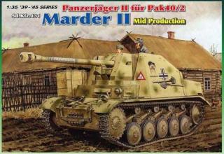 Dragon - Sd. Kfz.131 Panzerjäger II für PaK 40/2  Marder II  Mid Production, Model Kit military 6423, 1/35