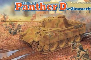 Dragon - Sd.Kfz.171 PANTHER D w/ZIMMERIT, Model Kit tank 6428, 1/35