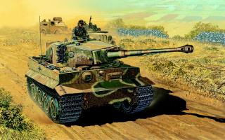 Dragon - Sd.Kfz.181 Ausf.E TIGER I LATE PRODUCTION w/ZIMMERIT, Model Kit tank 7203, 1/72