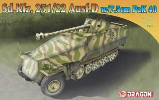 Dragon - Sd.Kfz.251/22 Ausf.D w/7.5cm PaK 40, Model Kit 7351, 1/72
