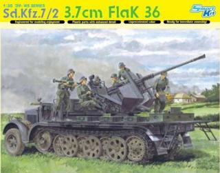 Dragon - Sd. Kfz.7/2 3,7 cm FLAK 36, Model Kit military 6541 (SMART KIT), 1/35