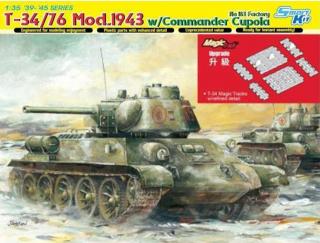 Dragon - T-34/76 Mod.1943 w/Commander Cupola No.183 Factory, Model Kit tank 6757, 1/35