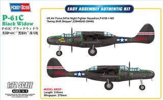 Hobby Boss - Northrop P-61C Black Widow, Model Kit 7263, 1/72
