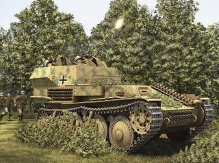 Hobbyboss - 2cm Flak 38 Pz.Kpfw .38 (t), Wehrmacht, ModelKit 140, 1/35