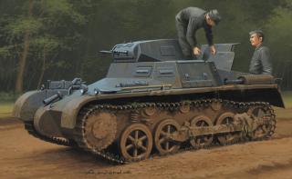 Hobbyboss - German Panzer 1Ausf A Sd.Kfz.101(Early/Late Version), Wehrmacht, ModelKit 145, 1/35