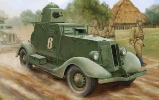 HobbyBoss - obrněné vozidlo BA-20, ruská armáda, Model Kit 3882, 1/35