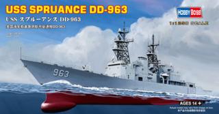 HobbyBoss- torpédoborec USS Spruance (DD-963), Model Kit 2504, 1/1250