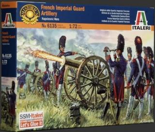 Italeri - figurky francouzské císařské strážní dělostřelectvo (Napolen. války), Model Kit figurky 6135, 1/72