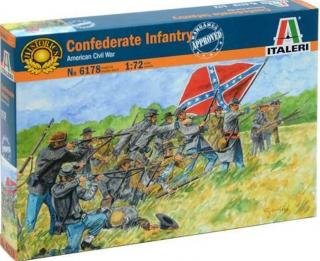 Italeri - figurky Konfederátní pěchota (Americká občanská válka), Model Kit figurky 6178, 1/72