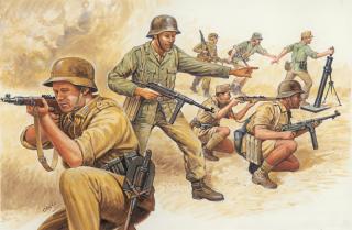 Italeri - figurky německá pěchota, DAK - Afrika Korps, 2. světová válka, Model Kit 6076, 1/72