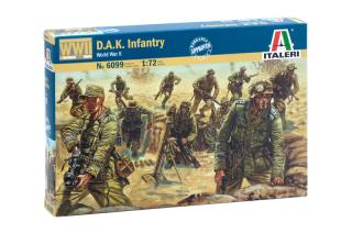 Italeri - figurky německá pěchota, DAK - Afrika Korps, 2. světová válka, Model Kit 6099, 1/72