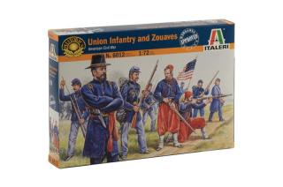 Italeri - figurky pěchota Unie a Zouave, americká občanská válka, Model Kit figurky 6012, 1/72