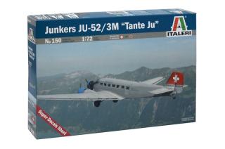 Italeri - Junkers Ju-52/3m Tante Ju, Model Kit 0150, 1/72
