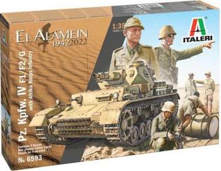 Italeri - Pz.Kpfw. IV F1/F2/G s personálem Afrika Korps, Model Kit 6593, 1/35