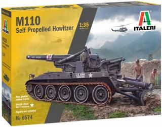 Italeri - samohybná houfnice M110, US Army, Model Kit 6574, 1/35