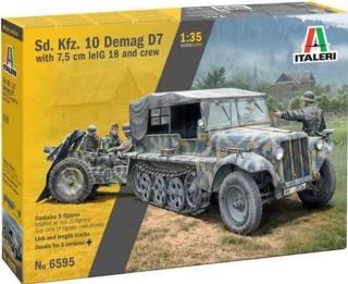 Italeri - Sd. Kfz. 10 Demag with Le. IG18 and Crew, Model Kit military 6595, 1/35