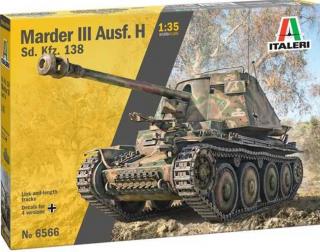 Italeri - Sd.Kfz 138 Ausf. H Marder III with crew , Model Kit military 6566, 1/35