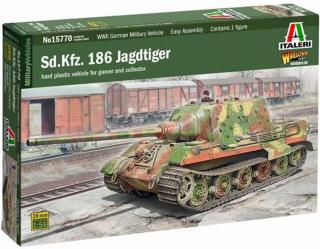 Italeri - Sd.Kfz. 186 Jagdtiger, Wargames tank 15770, 1/56
