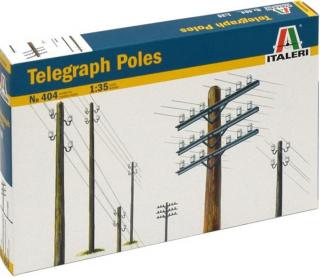 Italeri - TELEGRAPH POLES, Model Kit doplňky 0404, 1/35
