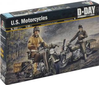 Italeri - U.S. MOTORCYCLES WW2, Model Kit military 0322, 1/35