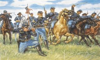 Italeri - UNION CAVALRY (AMERICAN CIVIL WAR), Model Kit figurky 6013, 1/72