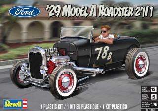 Revell - '29 Ford Model A Roadster 2 in 1, Plastic ModelKit MONOGRAM auto 4463, 1/25
