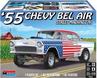 Revell - ’55 Chevy Bel Air “Street Machine”, Plastic ModelKit MONOGRAM auto 4519, 1/24