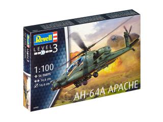 Revell - AH-64A Apache, Plastic ModelKit vrtulník 04985, 1/100