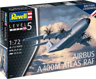 Revell - Airbus A400M Atlas „RAF“, Plastic ModelKit letadlo 03822, 1/72