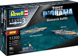 Revell - Bismarck Battle, Gift-Set lodě 05668, 1/1200