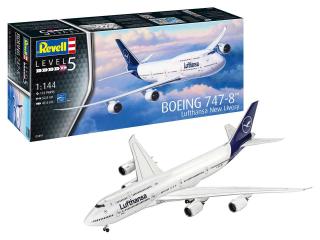 Revell - Boeing B747-8, dopravce Lufthansa,  New Livery , Plastic ModelKit 03891, 1/144