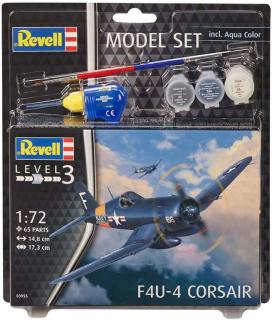 Revell - Chance Vought F4U-4 Corsair, Model Set 63955, 1/72