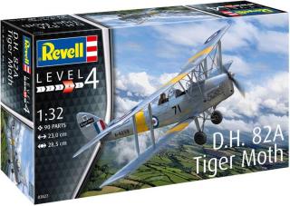 Revell -  D.H. 82A Tiger Moth, ModelKit letadlo 03827, 1/32