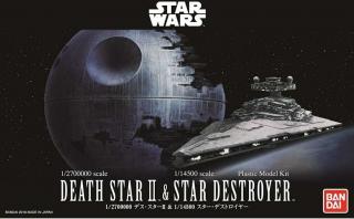 Revell - Death Star II + Imperial Star Destroyer, Plastic ModelKit BANDAI SW 01207, 1:14500