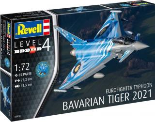 Revell - Eurofighter Typhoon  Bavarian Tiger 2021quot;, Plastic ModelKit letadlo 03818, 1/72