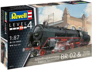 Revell - Express locomotive BR 02 & Tender 2'2'T30, Plastic ModelKit lokomotiva 02171, 1/87