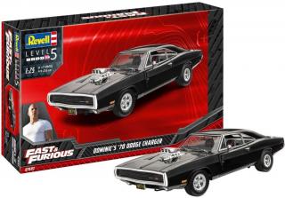 Revell -  Fast & Furious - Dominics 1970 Dodge Charger, Plastic ModelKit 07693, 1/25
