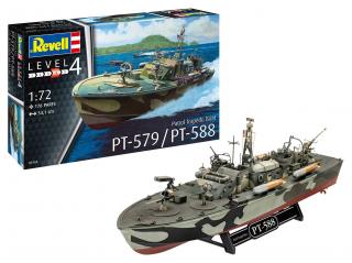 Revell - hlídkový torpédový člun PT-588/PT-579, Plastic ModelKit 05165, 1/72