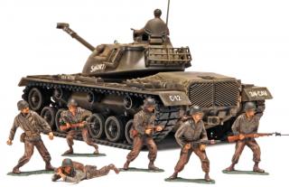 Revell - M48 A2 Patton s vojáky, Plastic ModelKit MONOGRAM 7853, 1/35