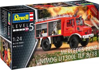 Revell - Mercedes-Benz Unimog U 1300 L TLF 8/18 Hasiči, Plastic ModelKit auto 07512, 1/24