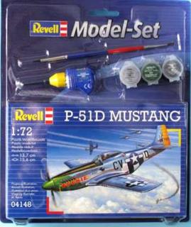 Revell - North American P-51D Mustang, USAAF, 359 FG, 368 FS, Anglie, ModelSet 64148, 1/72