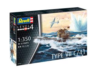 Revell - ponorka Type VII C/41, Plastic ModelKit 05154, 1/350