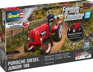 Revell - Porsche Junior 108 (Farming Simulator Edition), EasyClick traktor 07823, 1/24