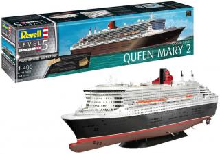 Revell - Queen Mary 2 (Platinum Edition), Plastic ModelKit Limited Edition 05199, 1/400